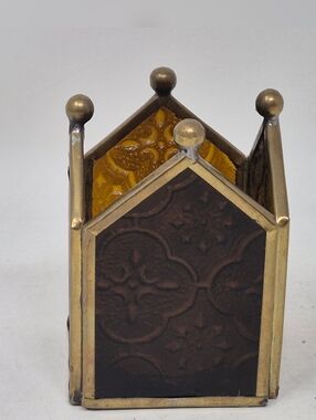 Moraccan Style Glass And Metal Tea Light Holder